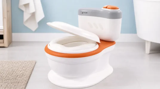 Orinal para bebé Mobiclinic Toikid con sonido de descarga y compartimento para papel higiénico