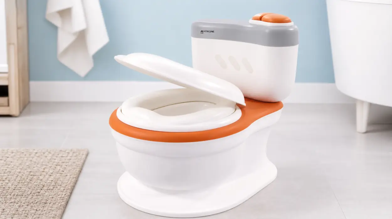 Orinal para bebé Mobiclinic con sonido de descarga y papel higiénico