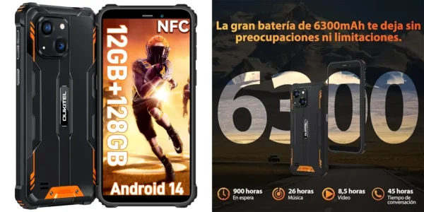 Smartphone OUKITEL WP32 de 6" HD ultra resistente