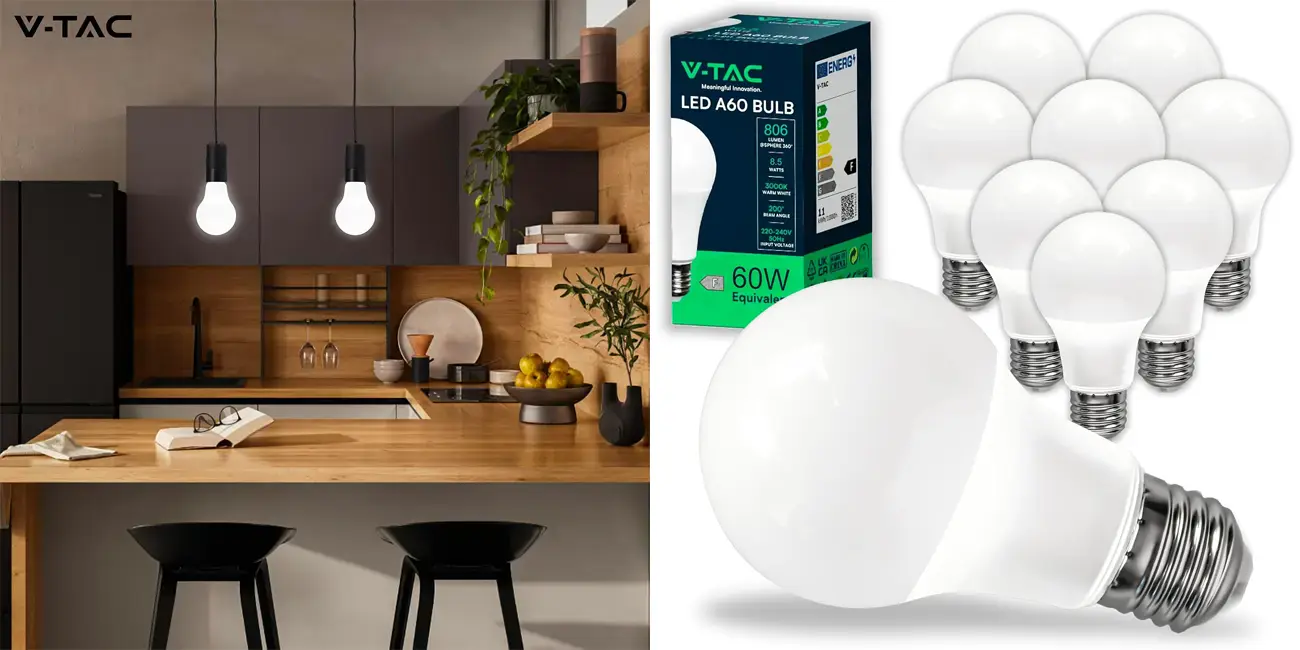 Pack 10x bombilla LED V-TAC A60 E27 de 8,5W