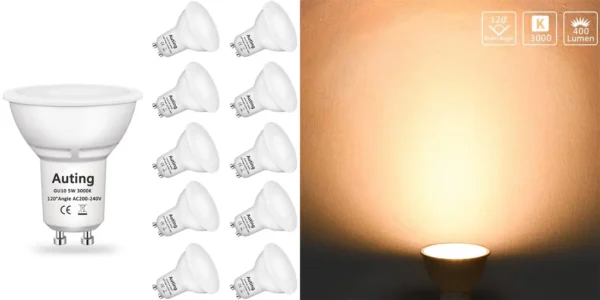 Pack 10x Bombilla LED Auting GU10 de 5W