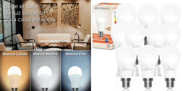 Pack 10x bombilla LED ATOMANT 27 A60 de 12W
