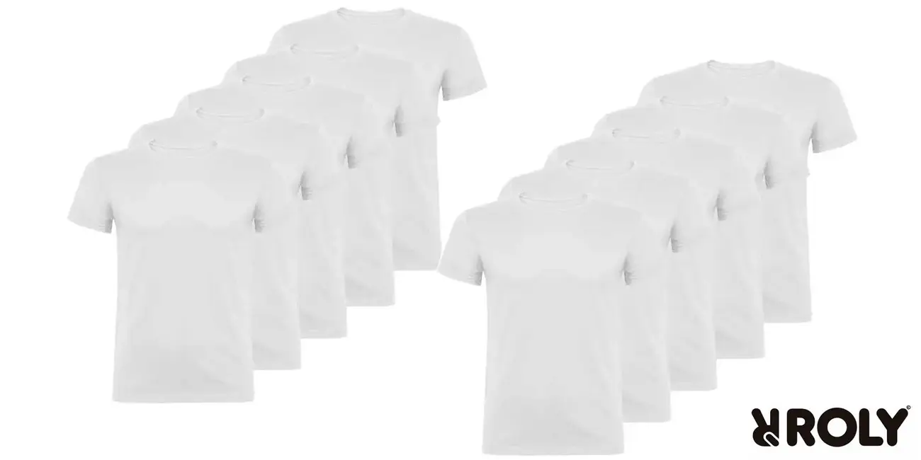 Pack x10 camisetas Roly de manga corta unisex