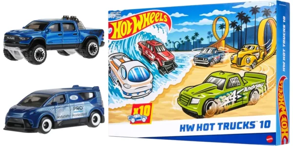 Pack de 10 camionetas y furgonetas Hot Whells