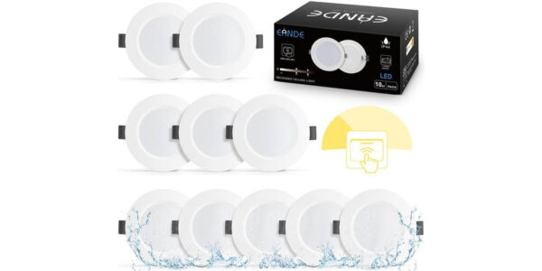 Pack x10 Focos empotrables downlight LED Eande de 6W