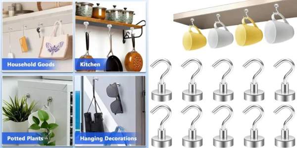 Pack de 10 ganchos magnéticos