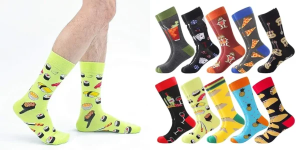 Pack x10 Pares de calcetines divertidos de algodón BONANGEL