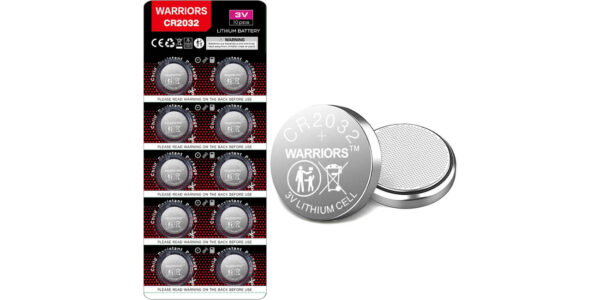 Pack de 10 pilas de botón CR2032 Warriors