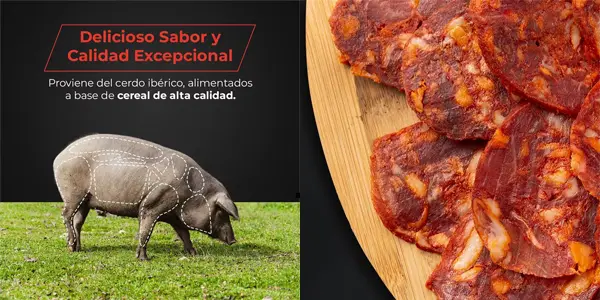 Pack de 10 sobres de chorizo de bellota ibérico