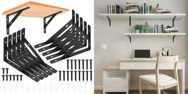 Pack 10x soporte de pared HAOCHEN para estante