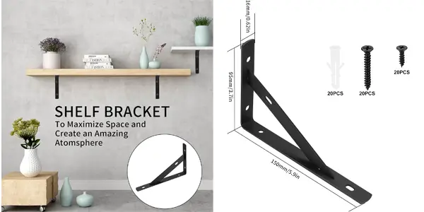 Pack 10x soporte de pared HAOCHEN para estante