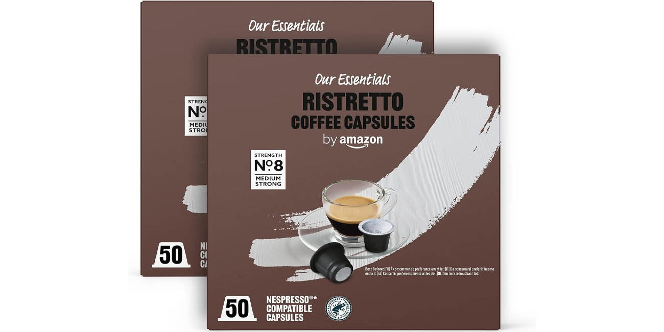 Pack de 100 cápsulas de café Ristretto by Amazon para Nespresso