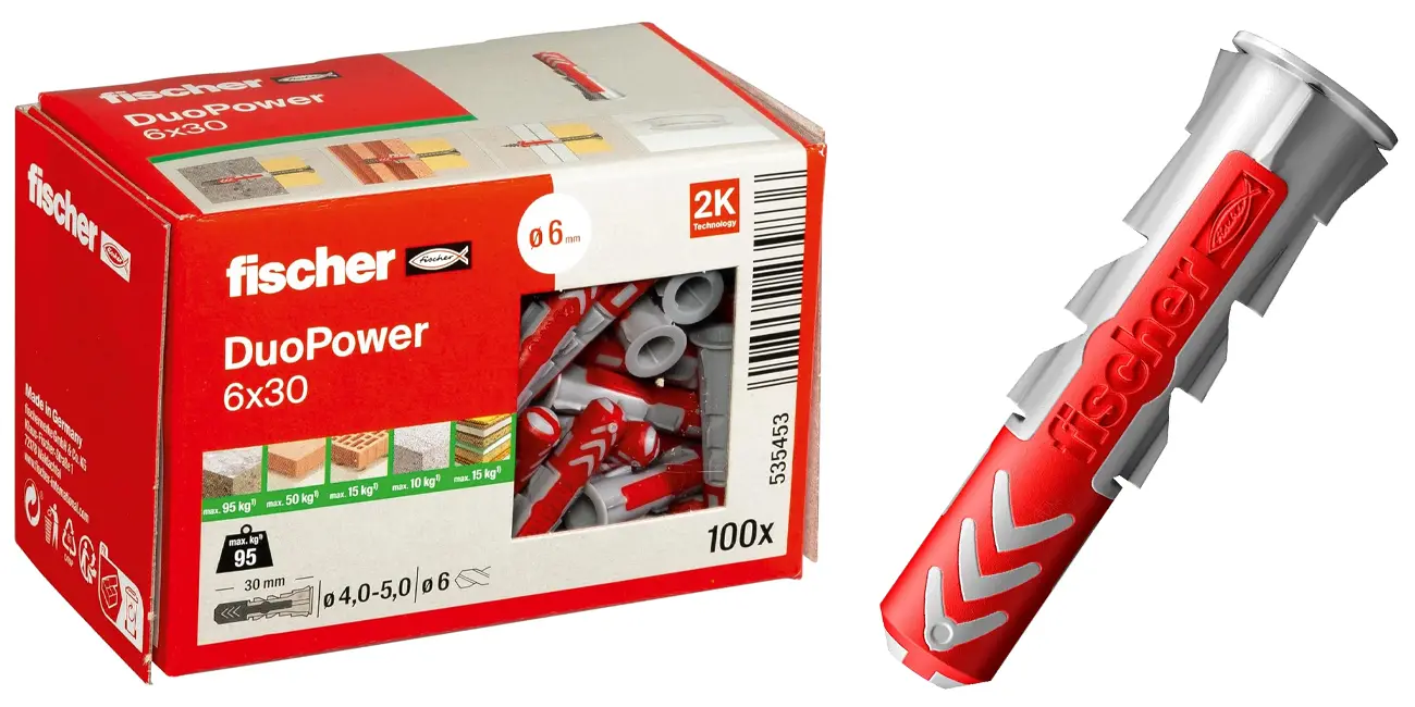 Caja de 100 tacos Fischer DUOPOWER