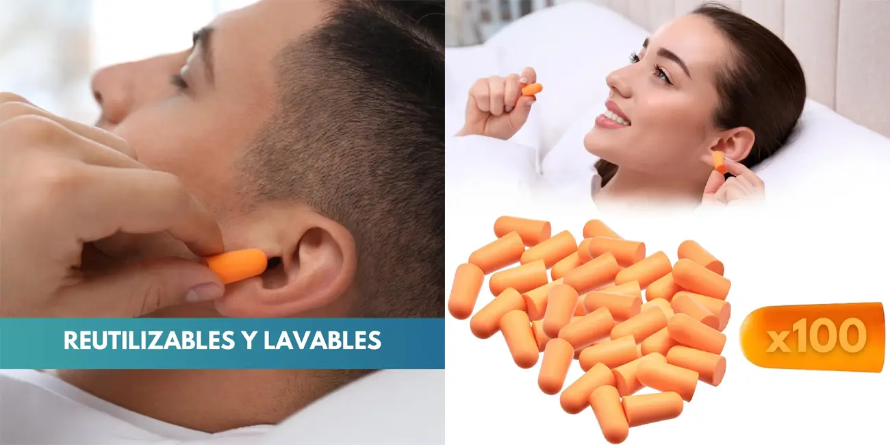 Pack 100x tapones insonorizantes para oído Vidaprime