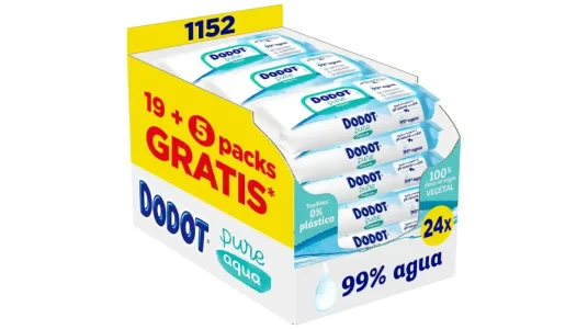 Pack x24 paquetes Toallitas Dodot Aqua Pure para bebé