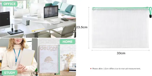 Pack 12x bolsas para documentos A4 Carehabi