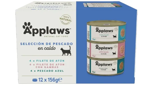 Pack de 12 latas de comida Applaws 100% Natural Wet Cat Food