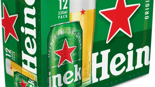 Heineken Cerveza Lager en pack de 12 latas de 33 cl