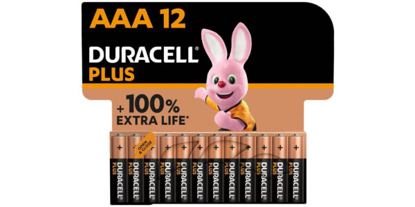 Pack x12 Pilas alcalinas Duracell Plus AAA