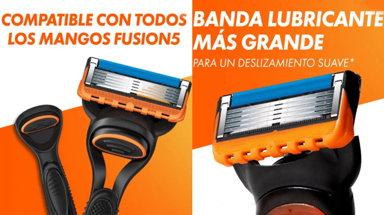 Pack de 12 recambios de cuchillas de afeitar Gillette Fusion5 barato