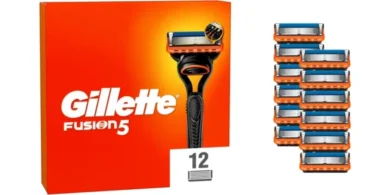 Pack de 12 recambios de cuchillas Gillette Fusion 5