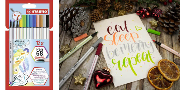 Pack 12x Rotuladores premium STABILO Pen 68 Brush