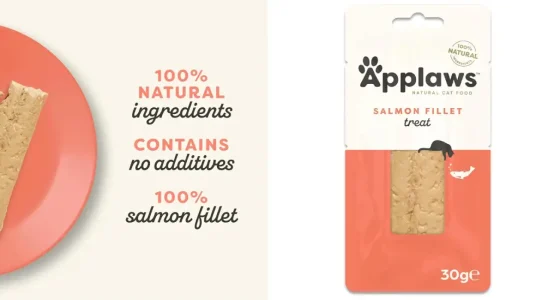 Pack 12x snack Applaws 100% lomo de salmón de 30 gramos
