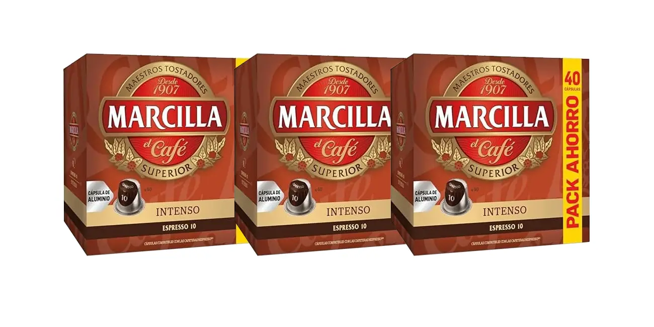 Pack de 120 cápsulas Nespresso Marcilla Intenso