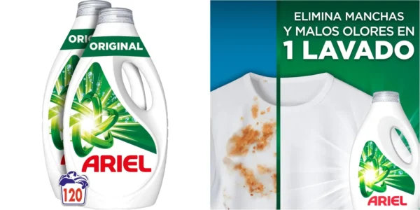 Pack de 2 botellas de Ariel líquido Original