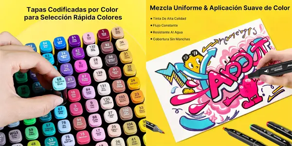 Pack 120x rotulador de doble punta Tongfushop