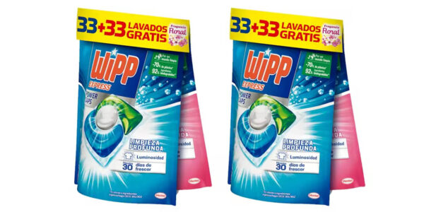 Pack x132 cápsulas Detergente Wipp Express Power Caps