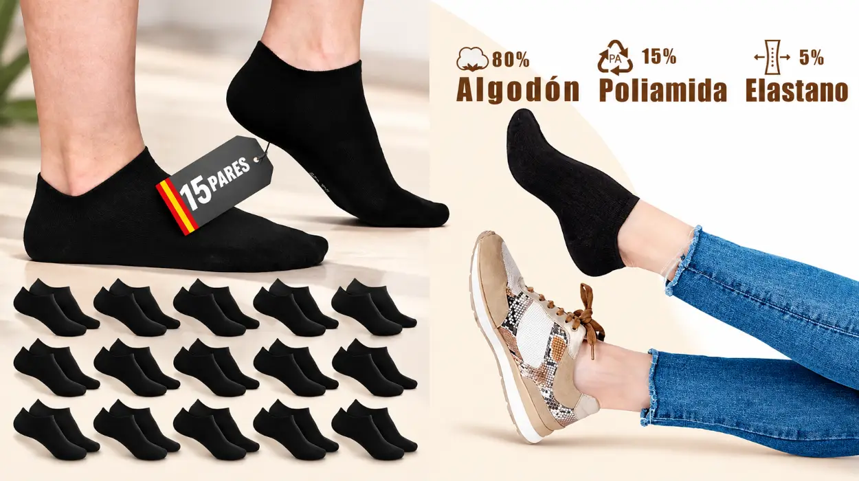 Pack x15 pares de calcetines cortos POPYS de algodón unisex
