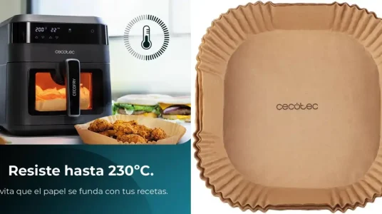 Pack de 150 piezas de papel Cecotec para freidora de aire