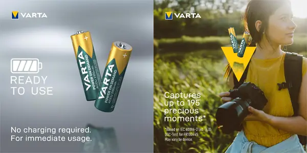 Pack de 16 pilas recargables Varta Power on Demand AA