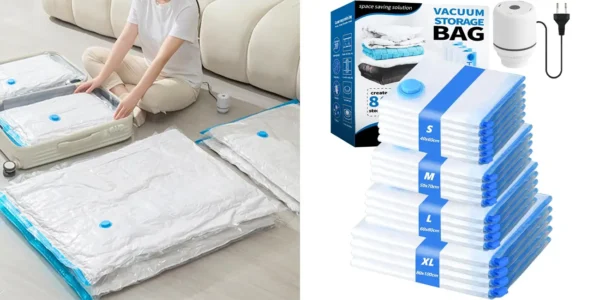 Bolsa de vacío para ropa CIBITA con bomba eléctrica