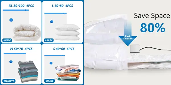 Bolsa de vacío para ropa CIBITA con bomba eléctrica