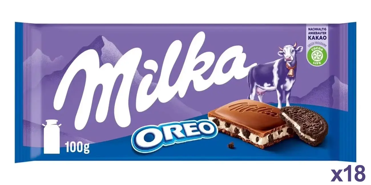 Tabletas de chocolate con leche Milka Oreo