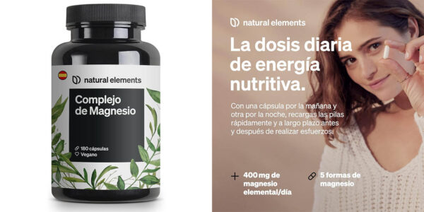 Pack x180 comprimidos de magnesio Natural Elements