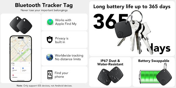 Pack 2x rastreador Bluetooth Air Tag Smart Tracker