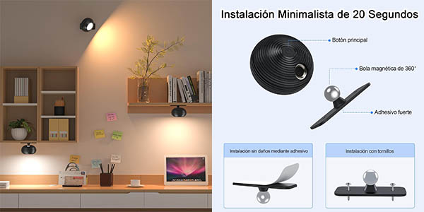 Pack 2 apliques de pared TRUMPETS recargables