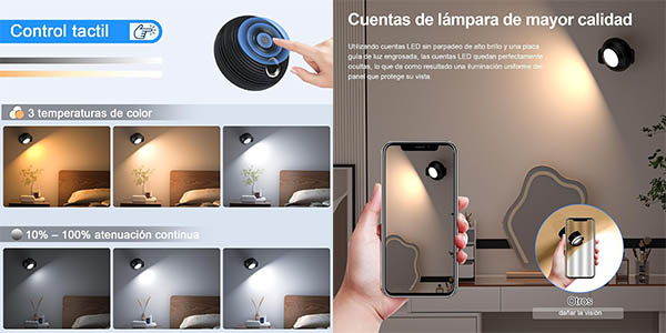 Pack 2 apliques de pared TRUMPETS recargables