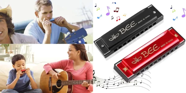 Pack de 2 armónicas Bee Afinadas en C Mayor para principiantes