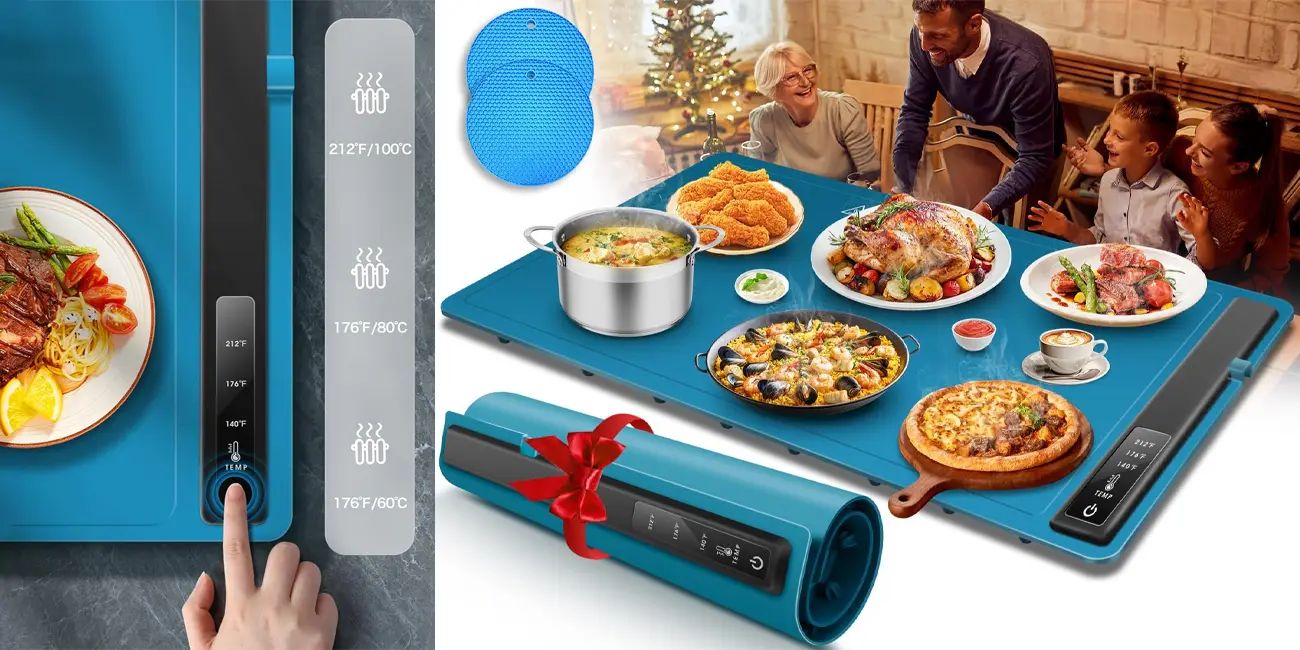 Pack 2x bandejas de calentamiento KingSom para alimentos