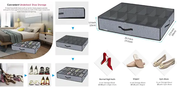 Pack de 2 bolsas de almacenamiento para zapatos