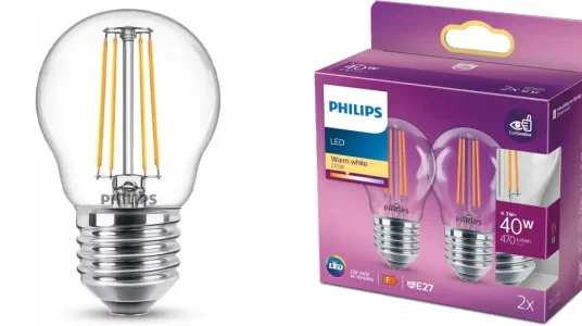 Pack x2 Bombillas LED Philips E14 de 4,3W