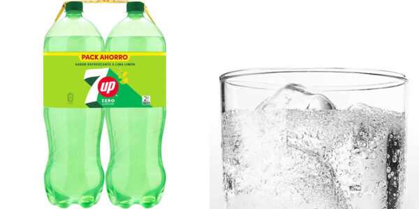 Pack de 2 botellas de refresco 7 UP Zero Azúcar de 2 litros