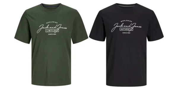 Pack de 2 camisetas Jack & Jones para hombre