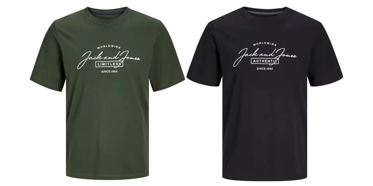 Pack de 2 camisetas Jack & Jones para hombre