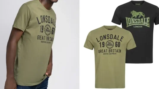 Pack de 2 camisetas Lonsdale Bangor para hombre