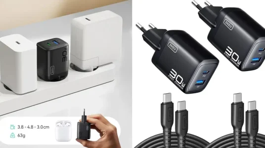 Pack 2x cargador USB-C INIU de 30W + 2x cable USB-C